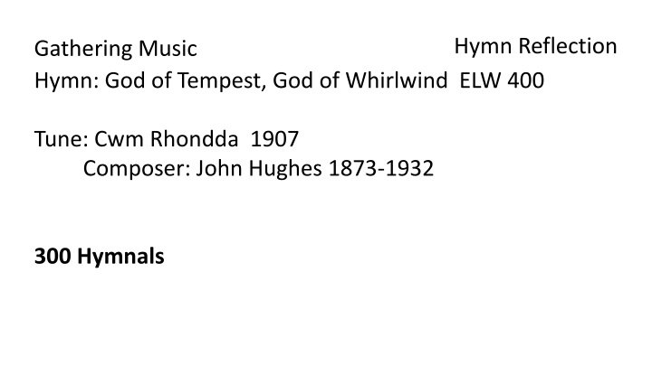 hymn reflection