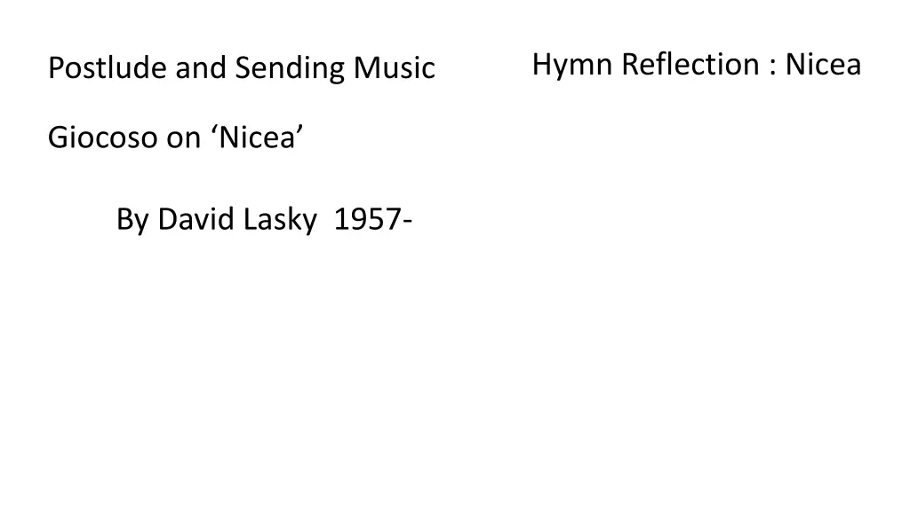 hymn reflection nicea 1
