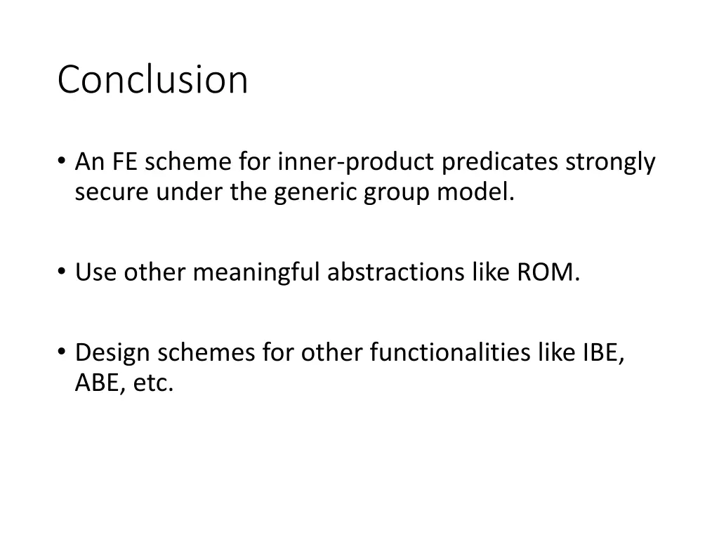 conclusion