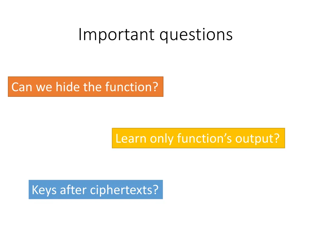 important questions