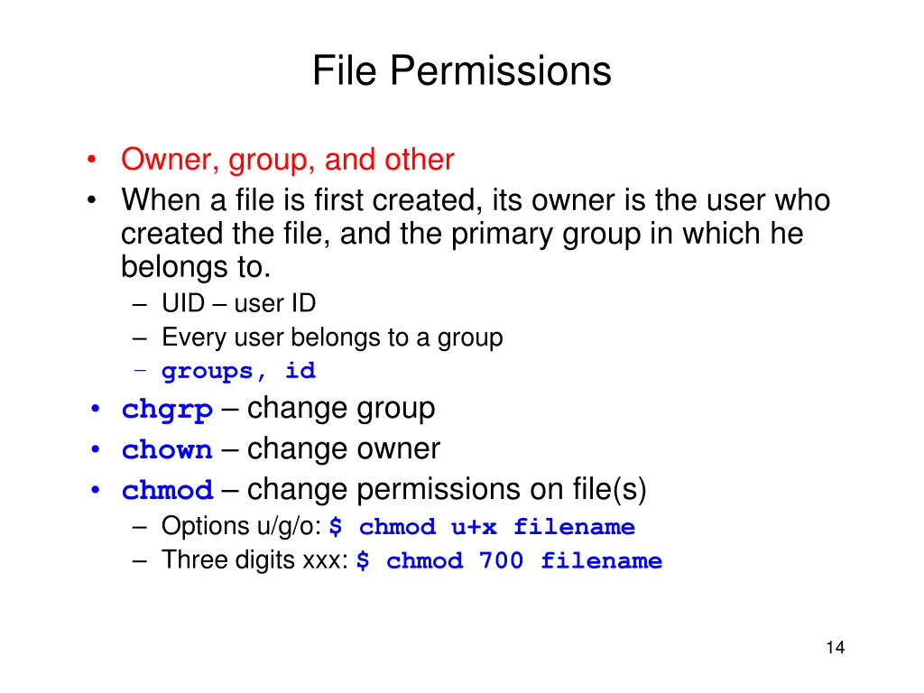 file permissions