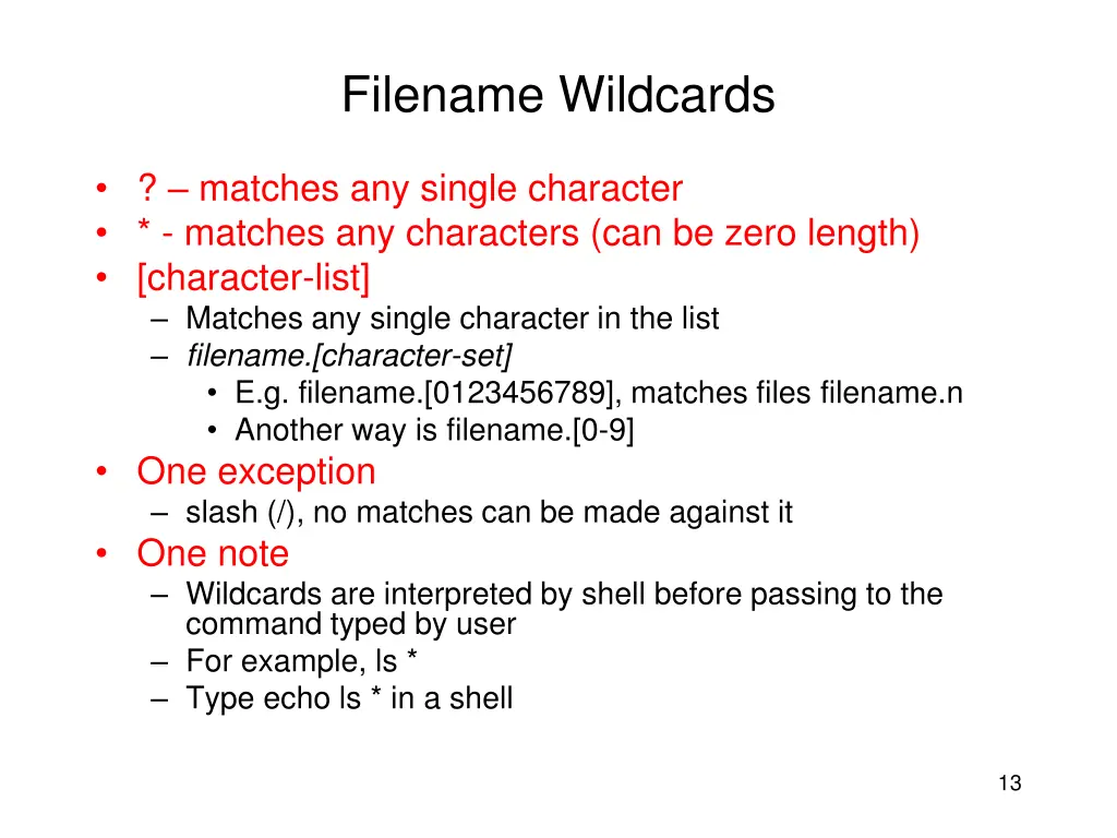 filename wildcards