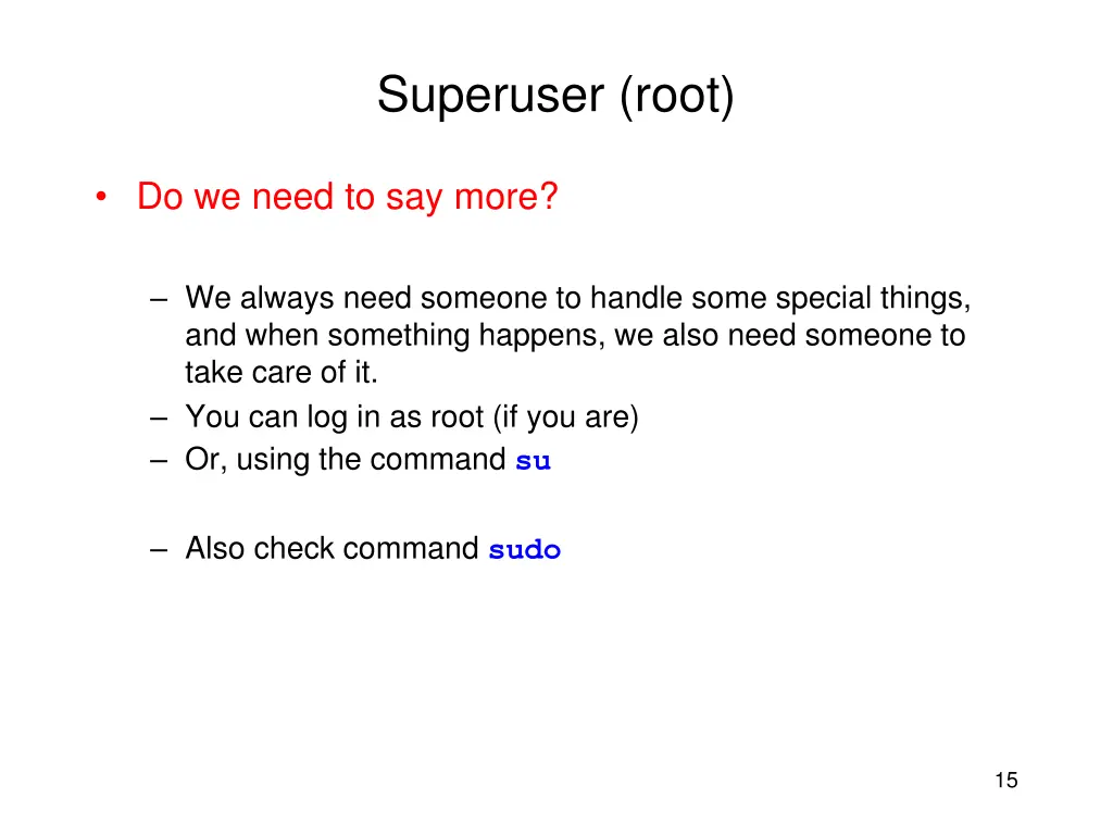 superuser root