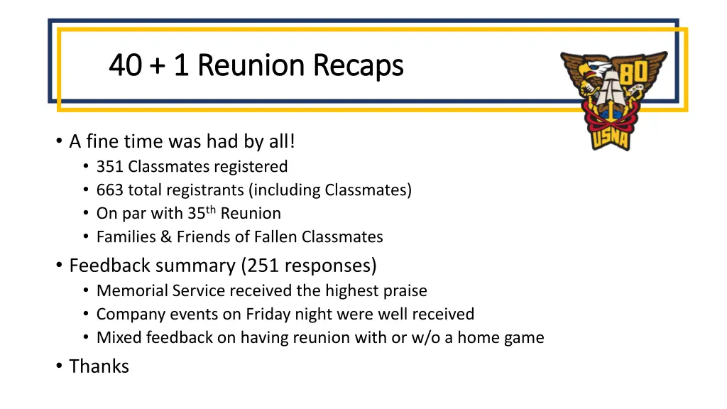 40 1 reunion recaps 40 1 reunion recaps