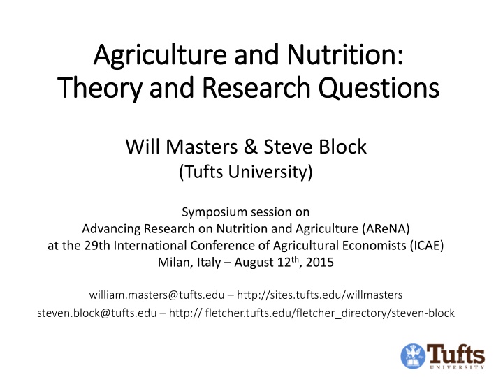 agriculture and nutrition agriculture