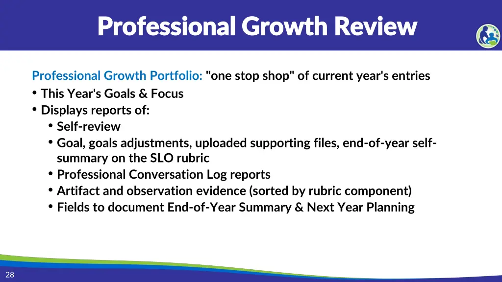 professional growth review professional growth