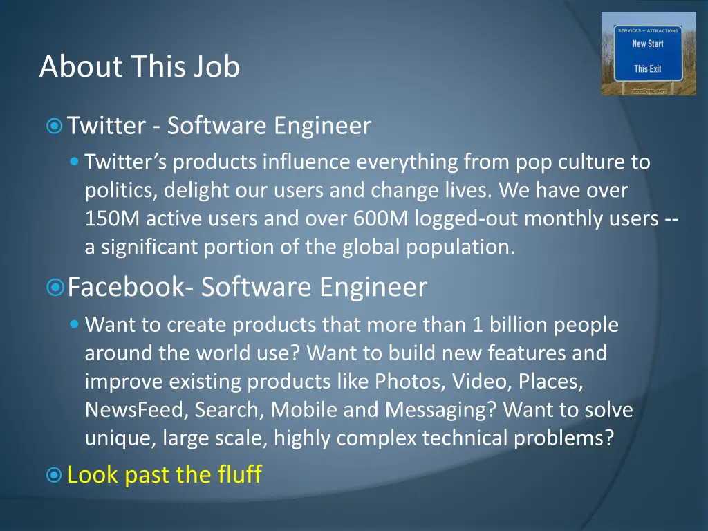 about this job