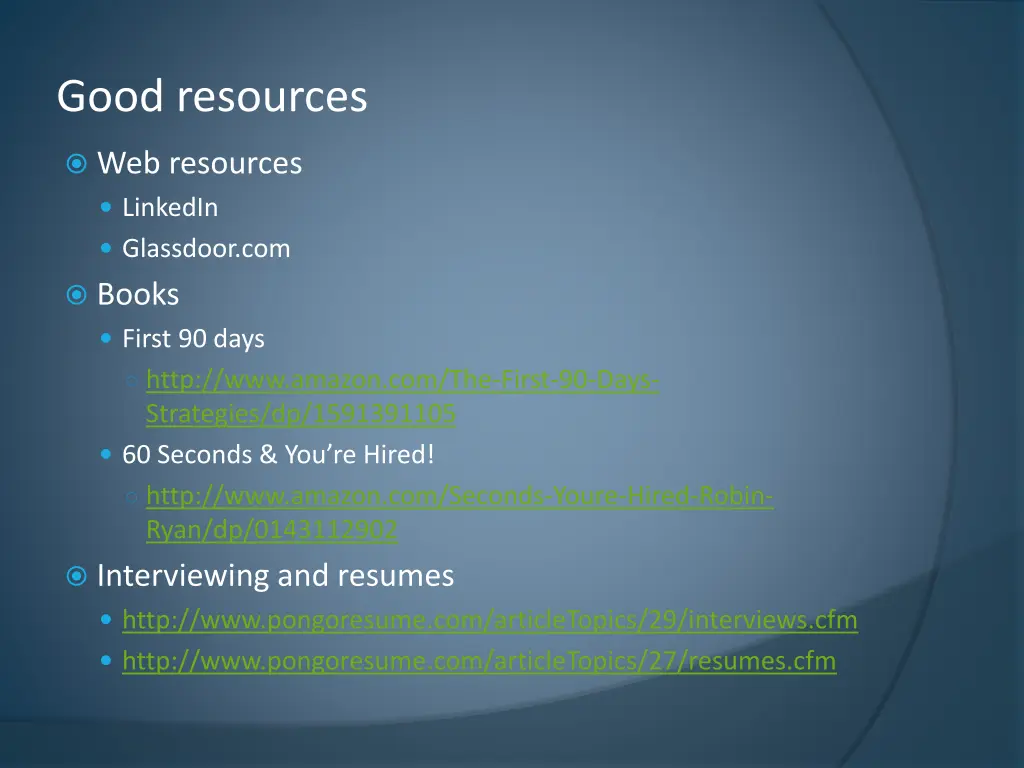 good resources
