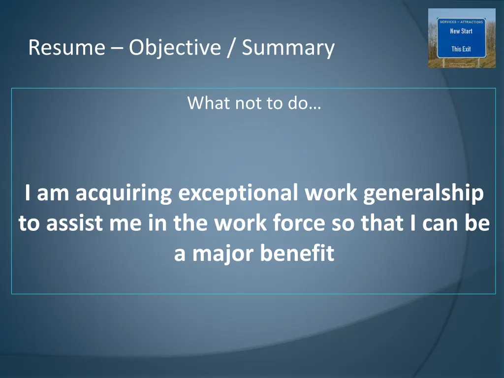 resume objective summary 1