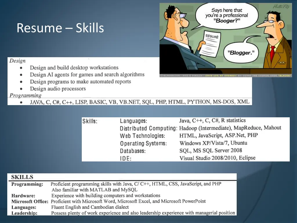 resume skills