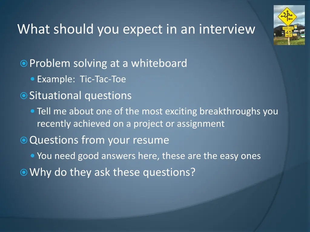 what should you expect in an interview