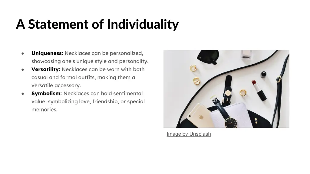 a statement of individuality