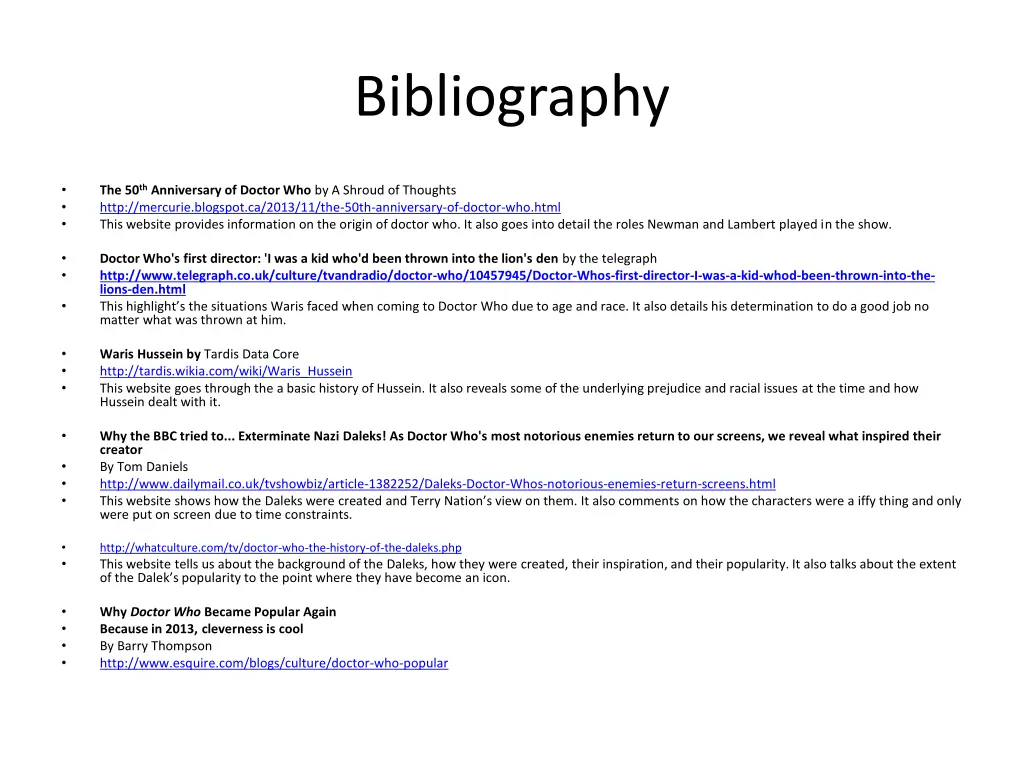 bibliography