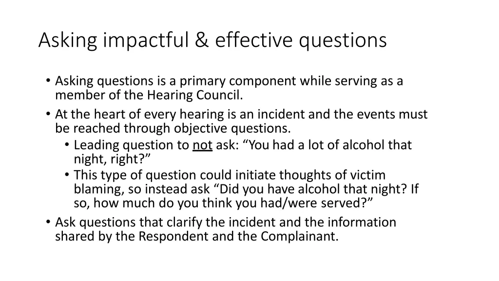 asking impactful effective questions