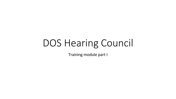 dos hearing council