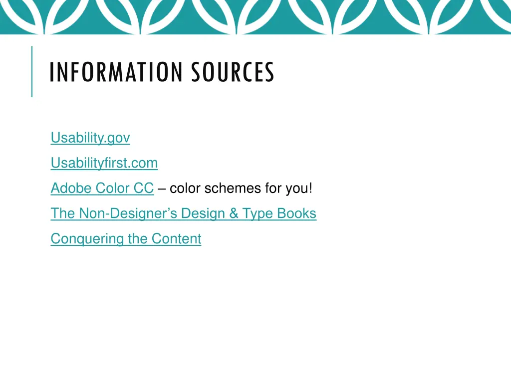 information sources