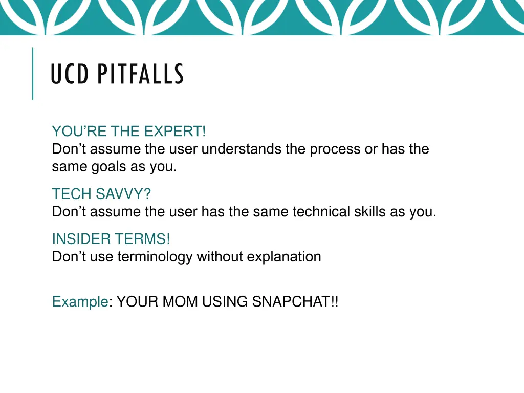 ucd pitfalls