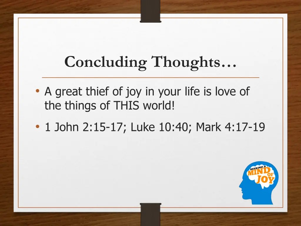 concluding thoughts