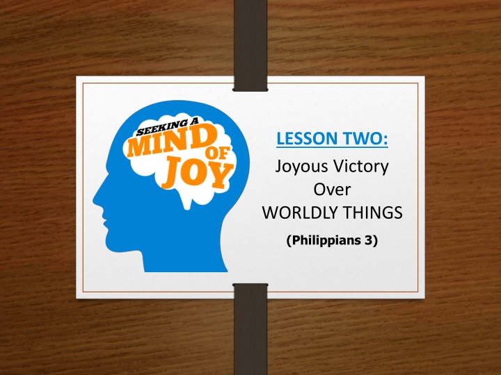 lesson two joyous victory over worldly things