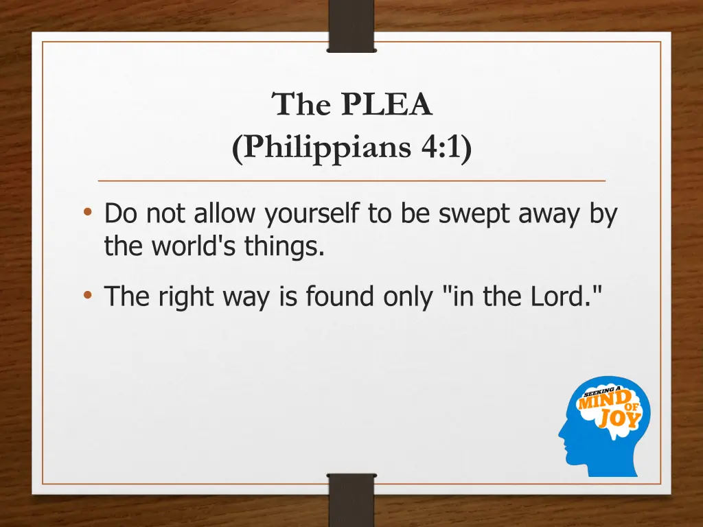 the plea philippians 4 1