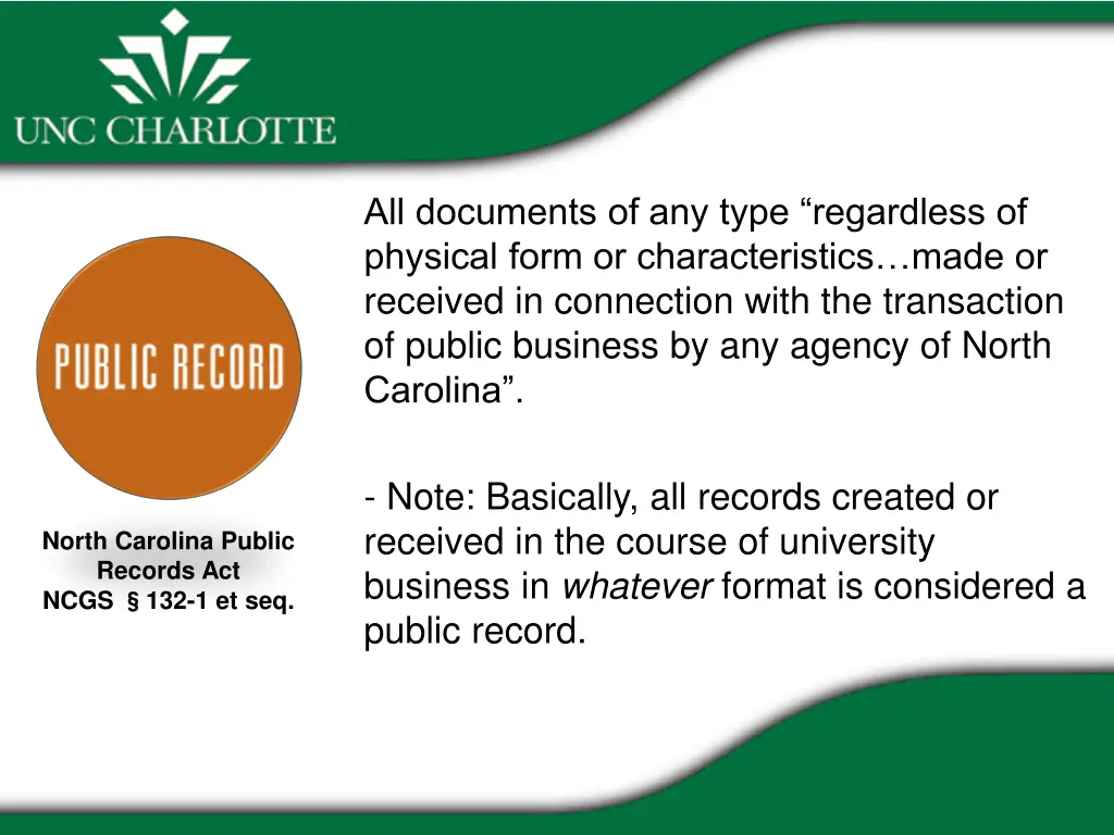 all documents of any type regardless of physical