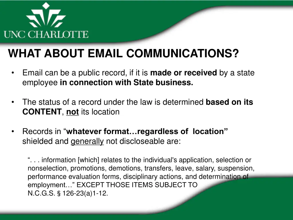 what about email communications email