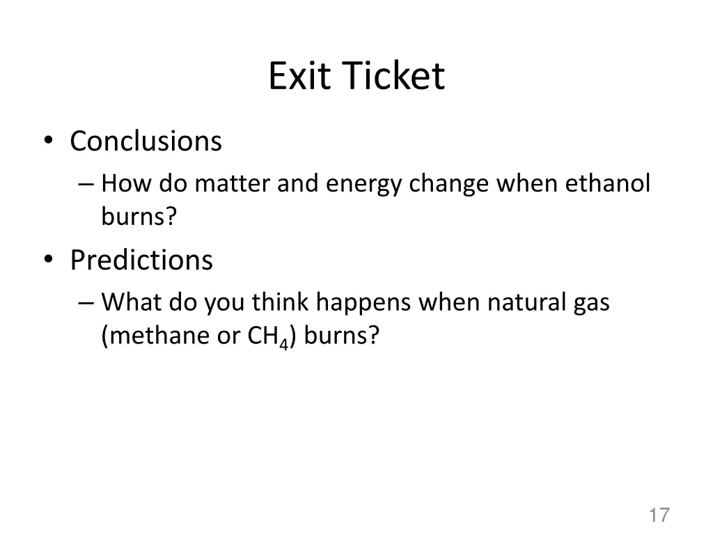 exit ticket