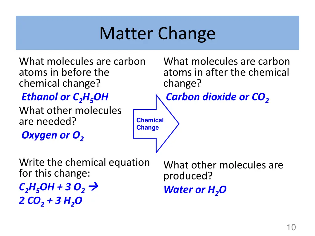 matter change 1