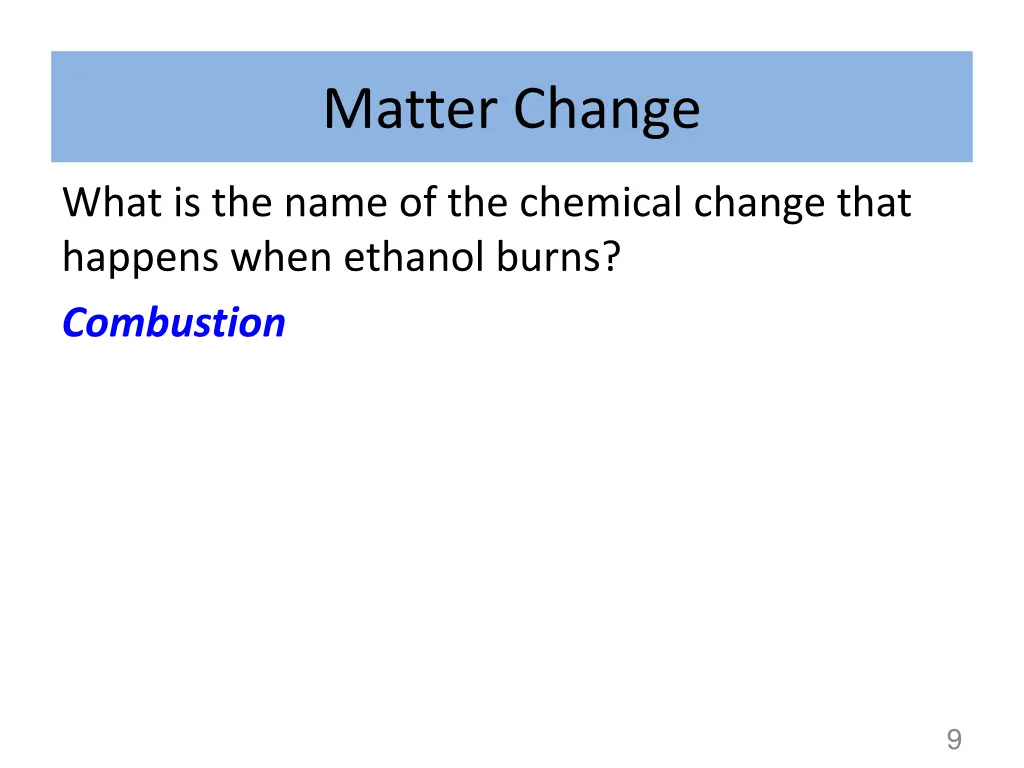 matter change