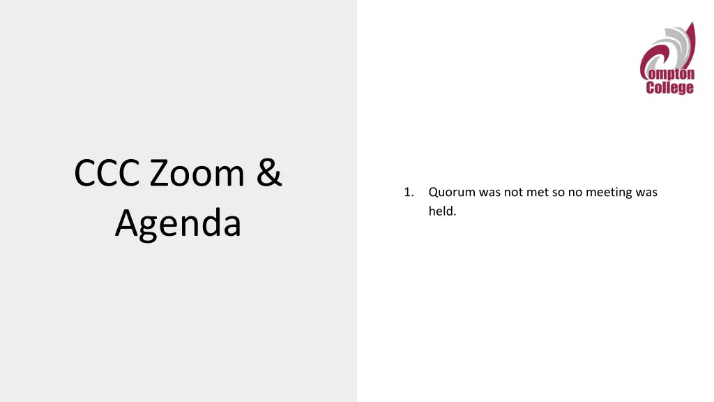 ccc zoom agenda