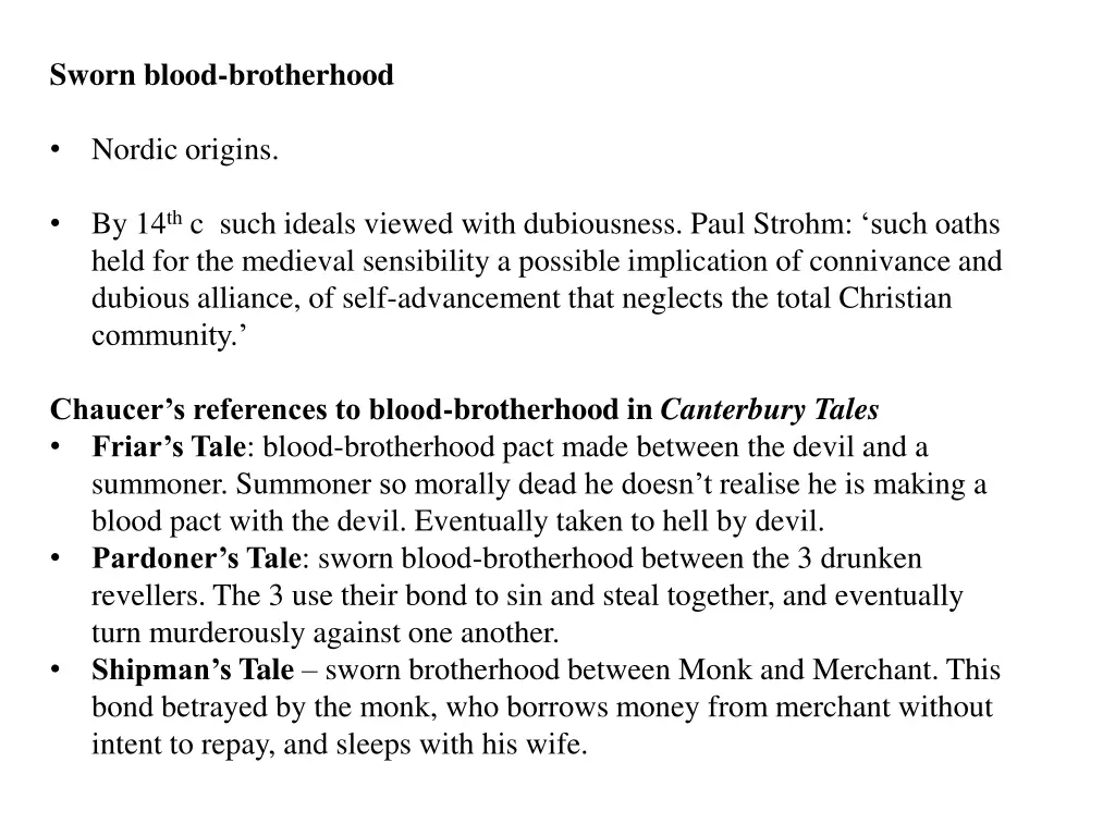sworn blood brotherhood