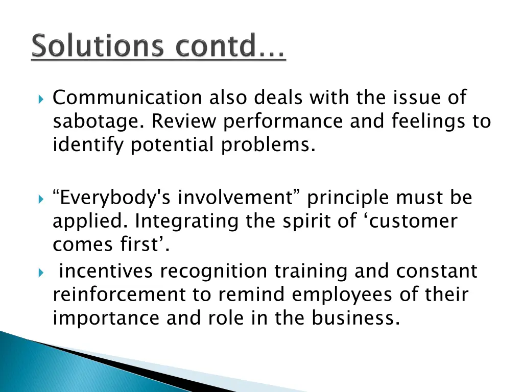 communication also deals with the issue