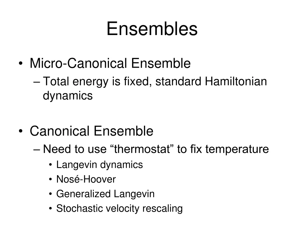 ensembles