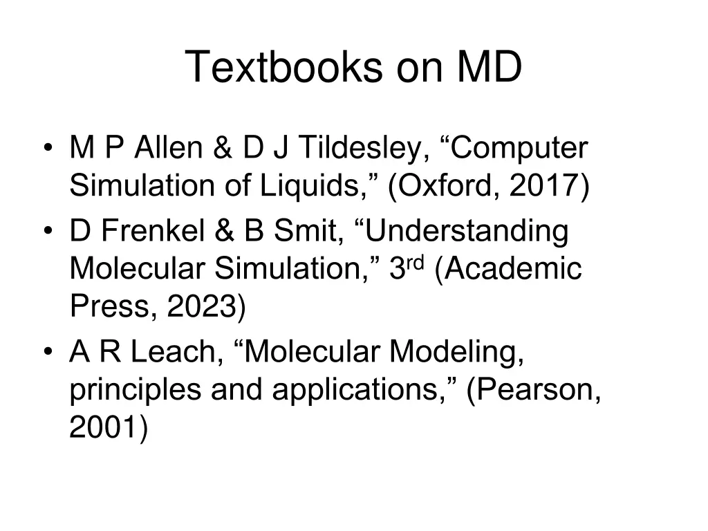textbooks on md
