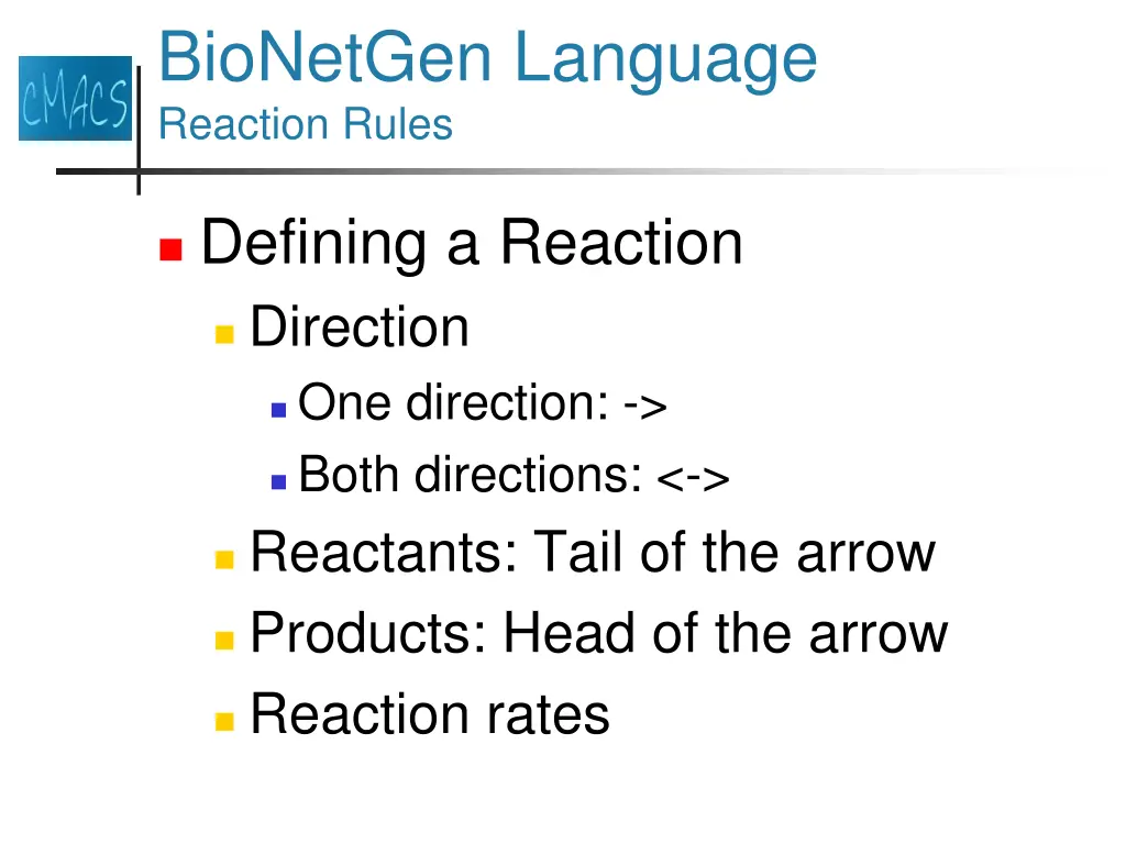 bionetgen language reaction rules 1