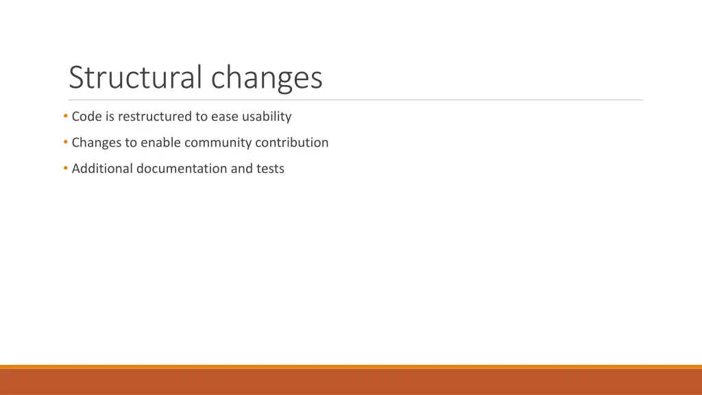 structural changes