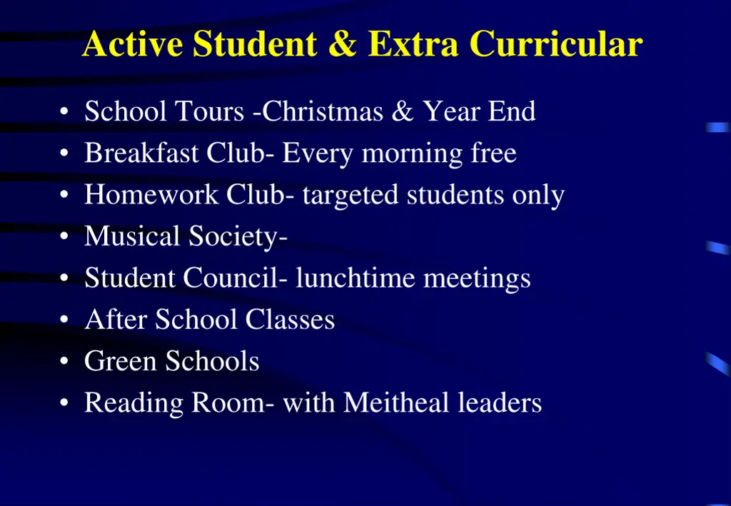 active student extra curricular