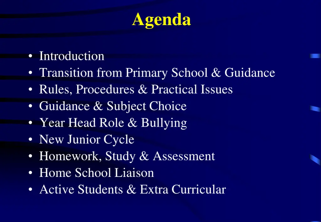 agenda