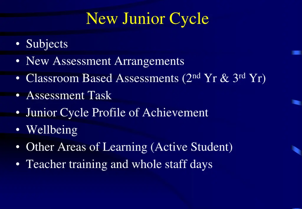 new junior cycle
