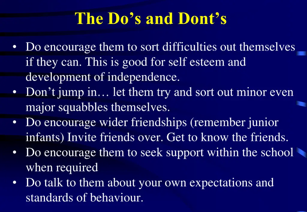 the do s and dont s 1