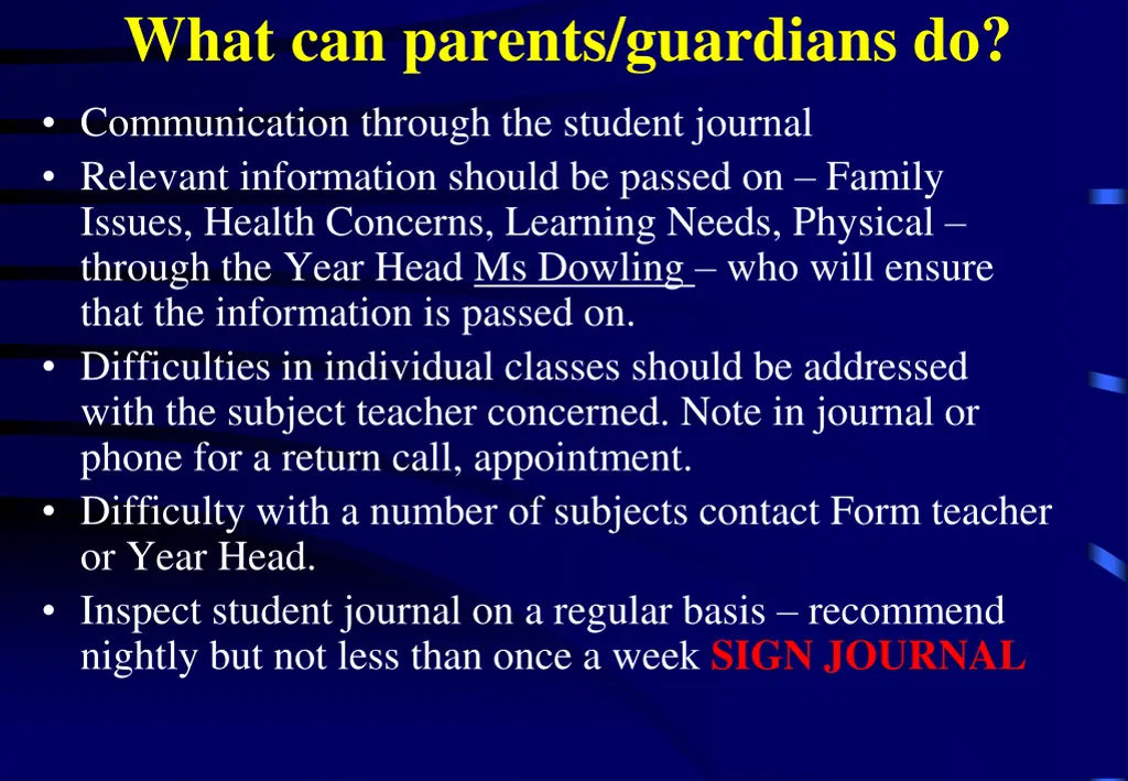 what can parents guardians do 1