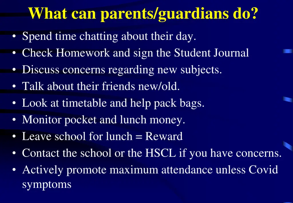 what can parents guardians do