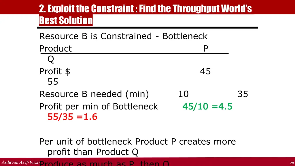 2 exploit the constraint find the throughput 2