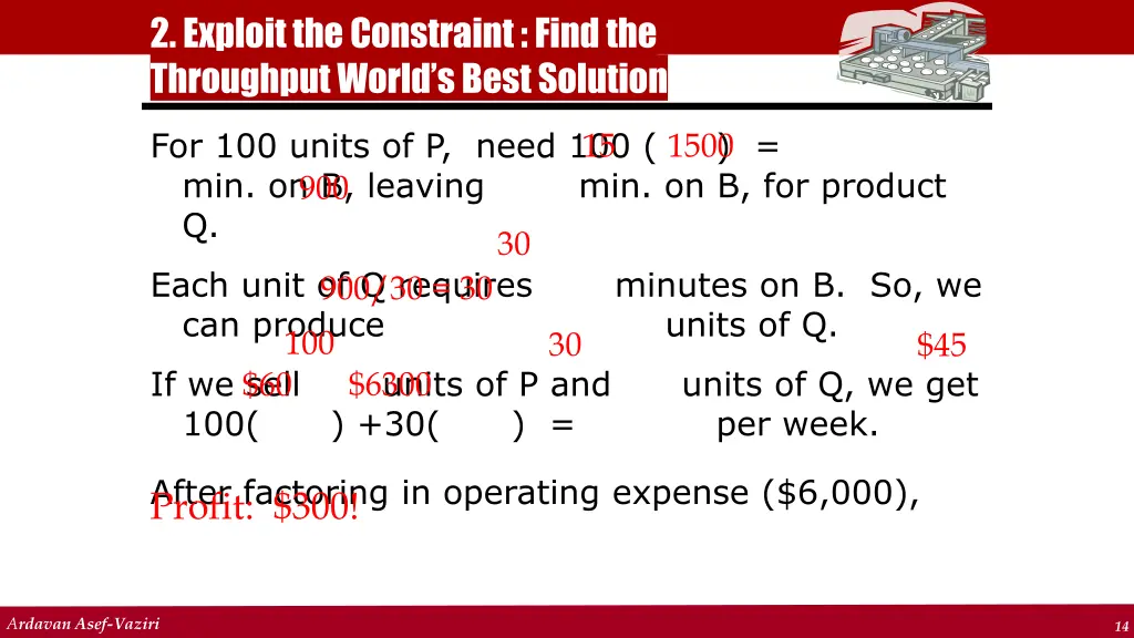 2 exploit the constraint find the throughput