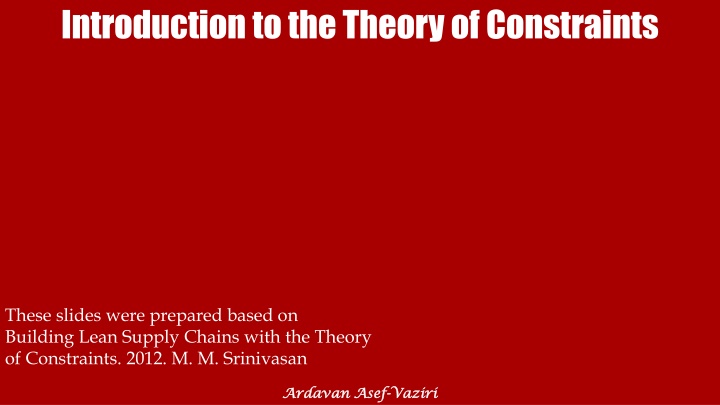 introduction to the theory of constraints