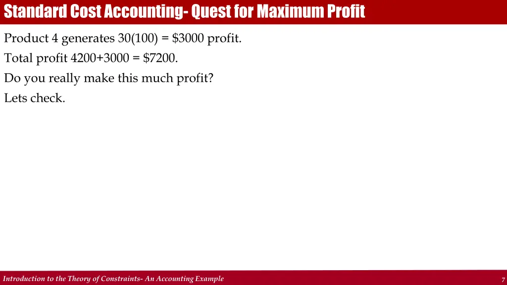 standard cost accounting quest for maximum profit 1