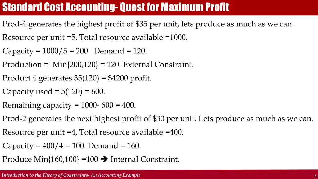 standard cost accounting quest for maximum profit