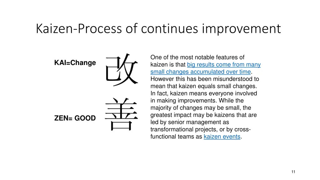 kaizen process of continues improvement