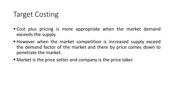 target costing