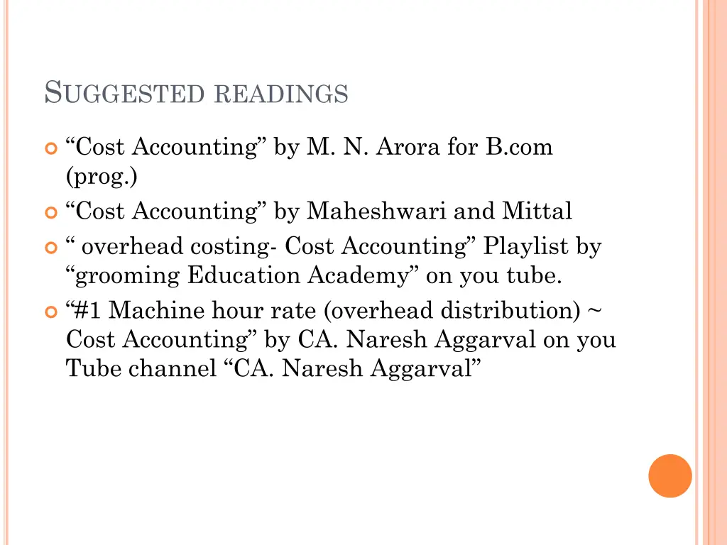 s uggested readings